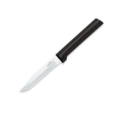 Serrated Regular Paring Knife w/Black Handle