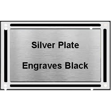 6" x 8" Black/Silver Cast Aluminum w/5" x 7"" Plate