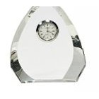 Crystal Series Diamond Cut Crystal Award w/Clock