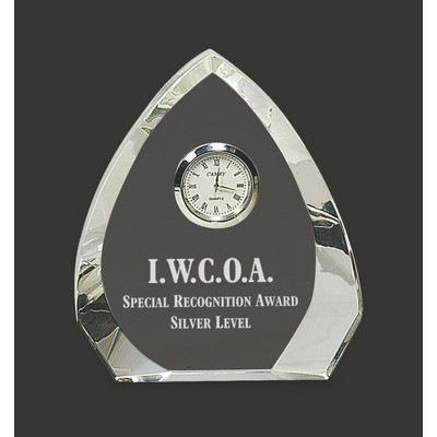 TimeKeeper Crystal Clock Award - 5 1/2'' h