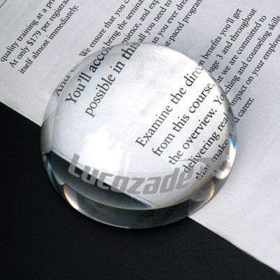 Glass Crystal Dome Optical Paperweight