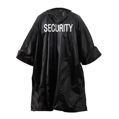 Black Vinyl Security Poncho