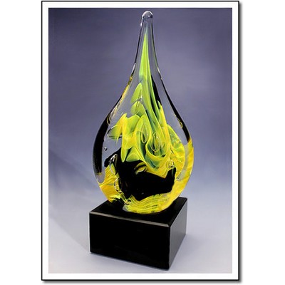 Brimstone Art Glass Sculpture w/o Marble Base (3.5"x8")