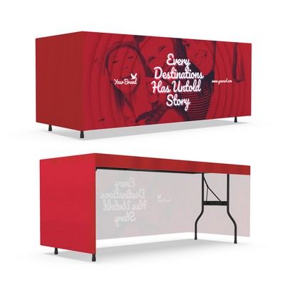 6Ft 3-Sided Fitted Dye Sublimated Table Cover