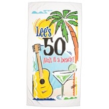 35" X 70", 20 lb., Heavyweight White Velour Dobby Hem Beach Towel (Blank)