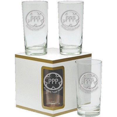 Premium Deluxe Beverage Glasses (Set Of 4) - Etched