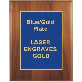 Cherry Plaque 6" x 8" - Blue/Gold 4" x 6" Marbelized Plate