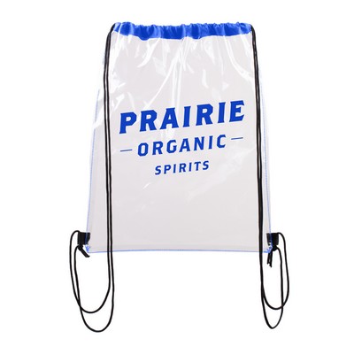 Vinyl Clear Waterproof Stadium Drawstring Gym&Sport Backpack