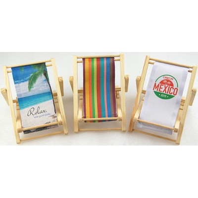 Wood Beach Chair Cell Phone Holder/Business Card Holder.