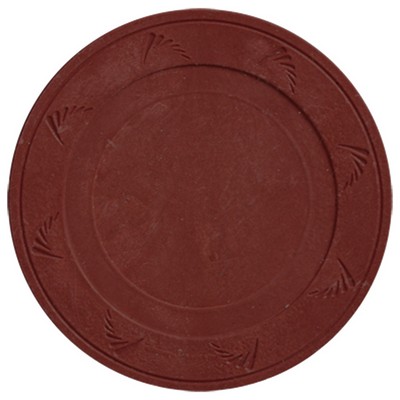 Closeout: Red solid color 10 gram clay poker chips with recess - Blank