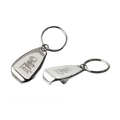 Chrome Simplicity Bottle Opener Keytag