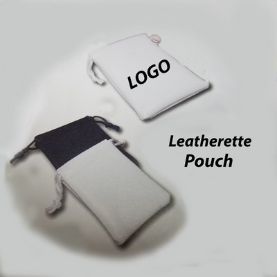 Leatherette Drawstring Pouch ( 4 1/4" x 5 5/8")