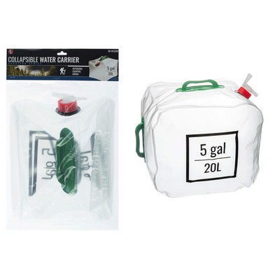 5 Gallon (20L) Collapsible Water Carrier With Handle ( 9"x12"x13" Open Dimensions)