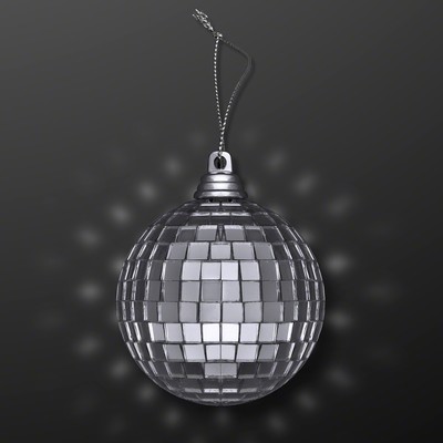 2.4" Silver Disco Ball Ornaments - 4-Pack