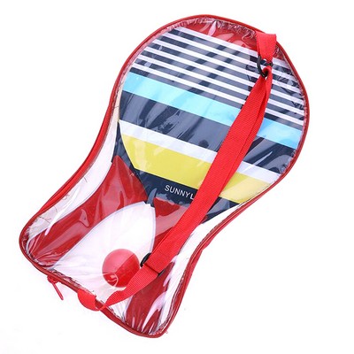 Custom Beach Paddle or Racket Set/Kit w/Plastic Pouch