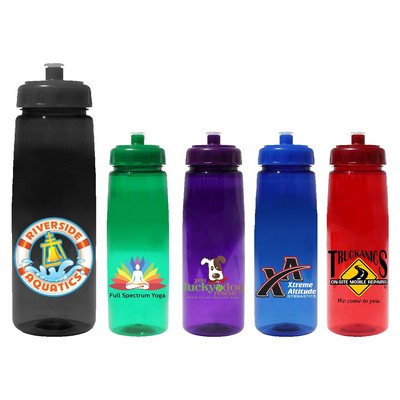 30 Oz. Poly-Saver PET Bottle w/Push 'n Pull Cap (Full Color Digital)