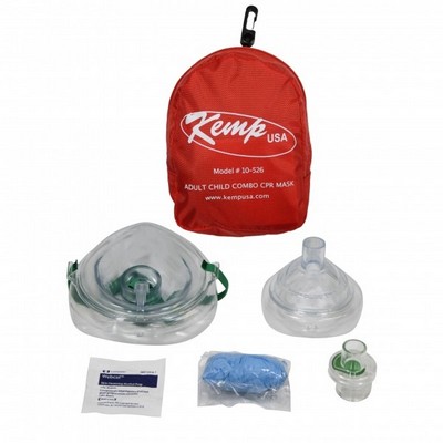 Adult & Child CPR Mask w/Soft Pouch