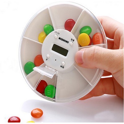 7 Days Round Digital Pill Box