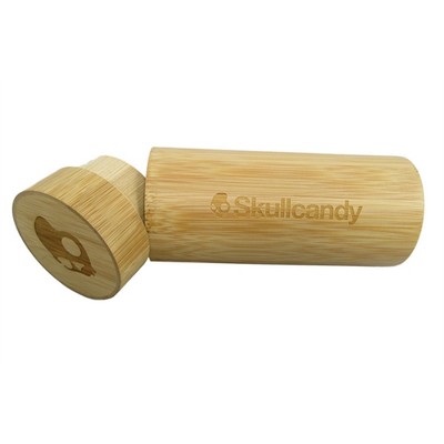 Round Bamboo Sunglasses Case