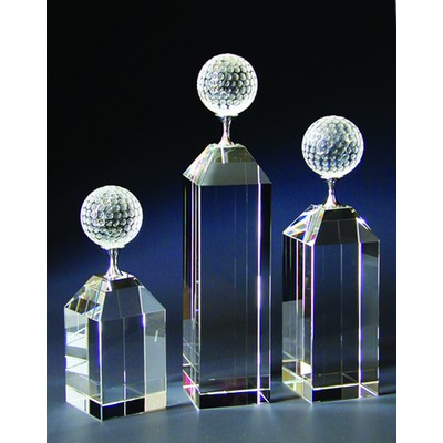 Golf Optical Crystal Award/Trophy 11.5"H