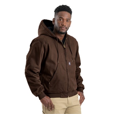 Berne Apparel Men's Highland Washed Cotton Duck Hooded Jacket