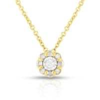 Jilco Inc. 0.10 TWT Yellow Gold Scalloped Diamond Necklace