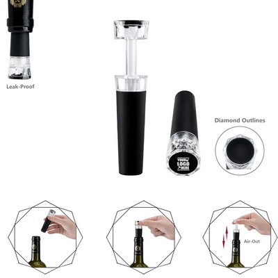 Diamond Vacuum Pump Cork Wine Bottle Stopper