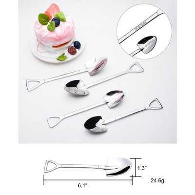 #304 Stainless Steel 6" Ice Cream Round Shovel Spoon w/Glossy Surface