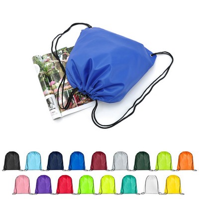 210D Polyester Drawstring Bag 14.5 x 17.5