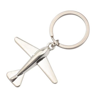 Simple Metal Plane Keychain