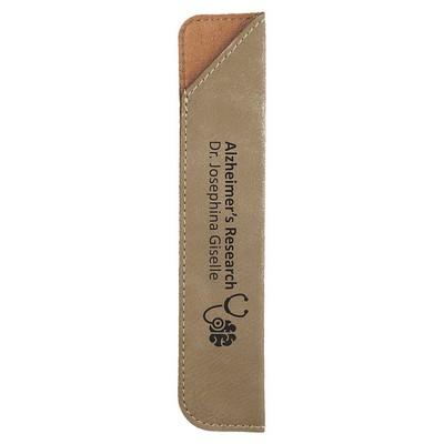 6.25" Light Brown Leatherette Pen Sleeve