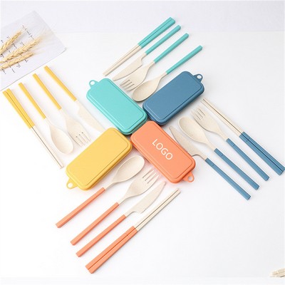 Portable Wheat Straw Tableware Set