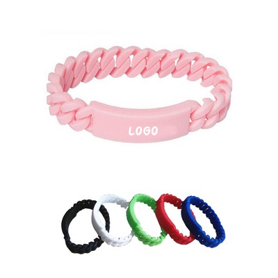 Twisted Silicone Wristband