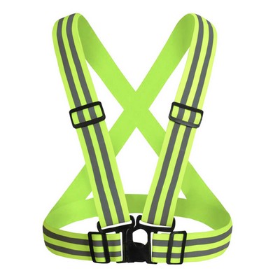 Yellow or Orange Double Strip Reflective Safety Vest