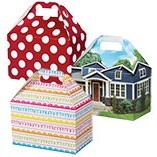 Happy B-Day Stars Themed Gable Gift Basket Box (8½"x5"x5½")