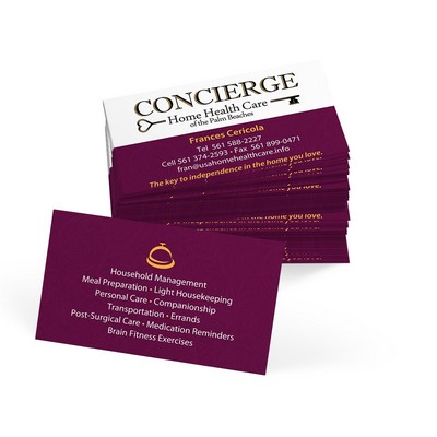 2" x 7" - Folded Business Cards - 14pt Uncoated - Full Color 2 Sides