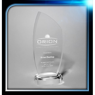 Clear Executive Acrylic Award (3" x 6 1/2" x 3/4") with base