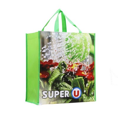 12" Laminated Non-Woven Shopping Tote Bag