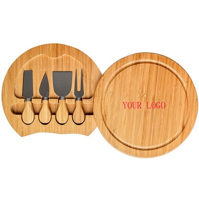 Bamboo Cheese Board And Knife Set