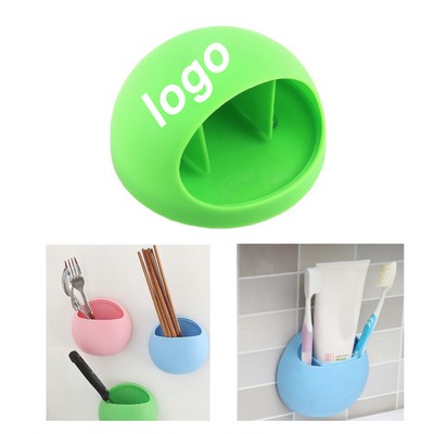 Toothbrush Holder With Wall Suction Cup