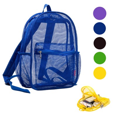 Transparent Lightweight Beach Mesh Backpack