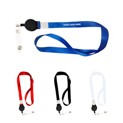 Lanyard with Retractable Badge Holder