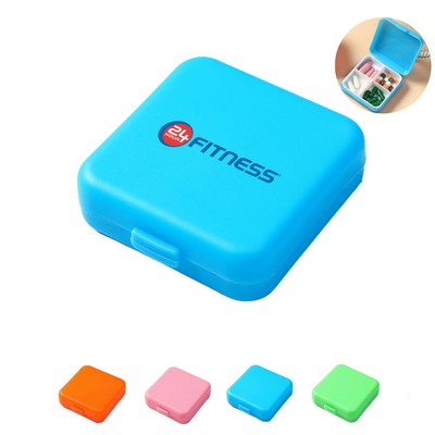 Portable 4 Compartments Pill Organizer Box