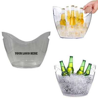 8 Liter Clear Acrylic Ice Bucket MOQ 10 PCS