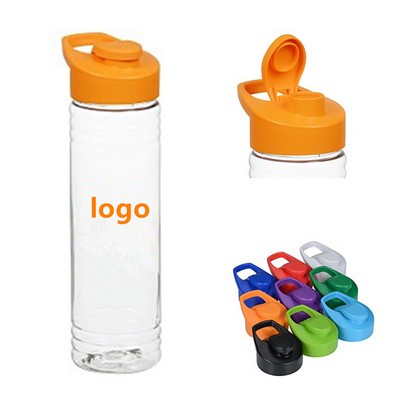 Clear Impact Water Bottle with Flip Carry Lid