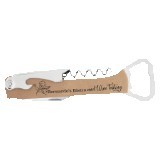 Light Brown Leatherette Wine Bottle Opener