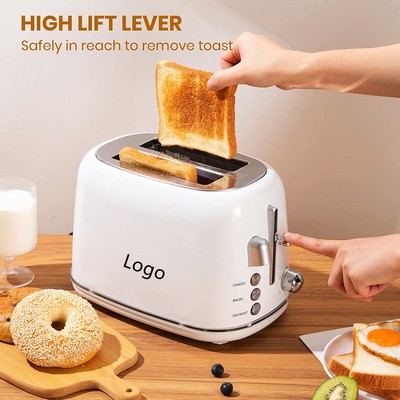 2-Slice Toaster Retro Toaster Extra Wide Slot