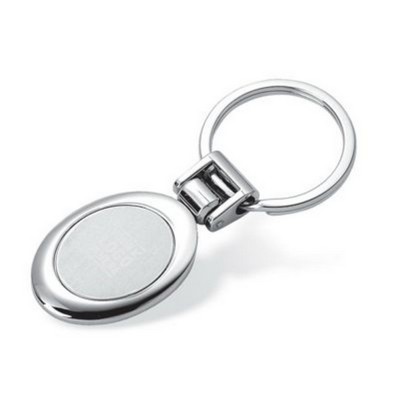 Oblong Shaped Stainless Steel Keychain