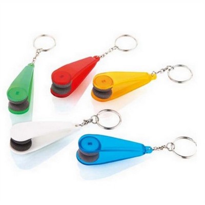 Swipe Keychain With Eyeglass Cleaner