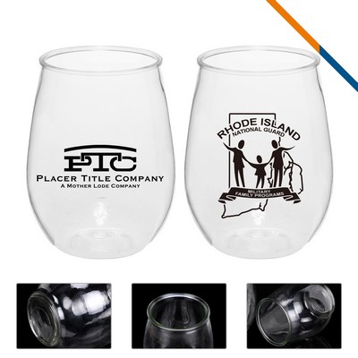 Vette Stemless Plastic Wine Glasses - 10 Oz.